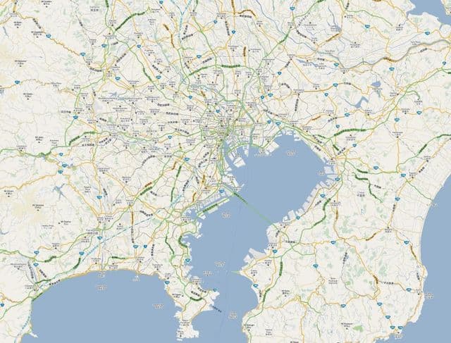Straßenkarte von Tokio