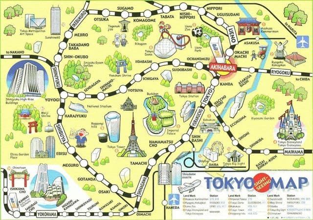 Stadtpläne von Tokio